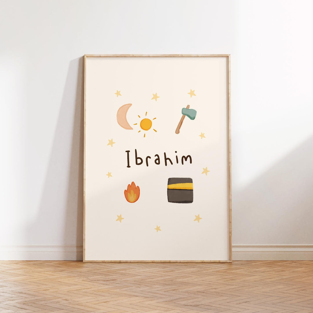 Ibrahim Prophet Story kids wall art print for nursery on premium paper
