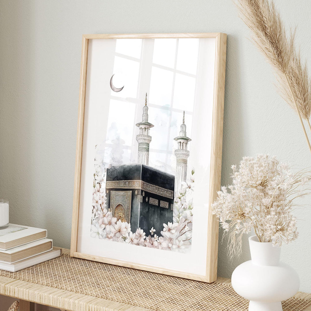 Ramadan themed wall art print in modern Muslim home decor