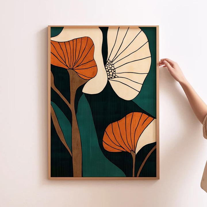 Two botanical floral prints arranged as a coordinated wall gallery