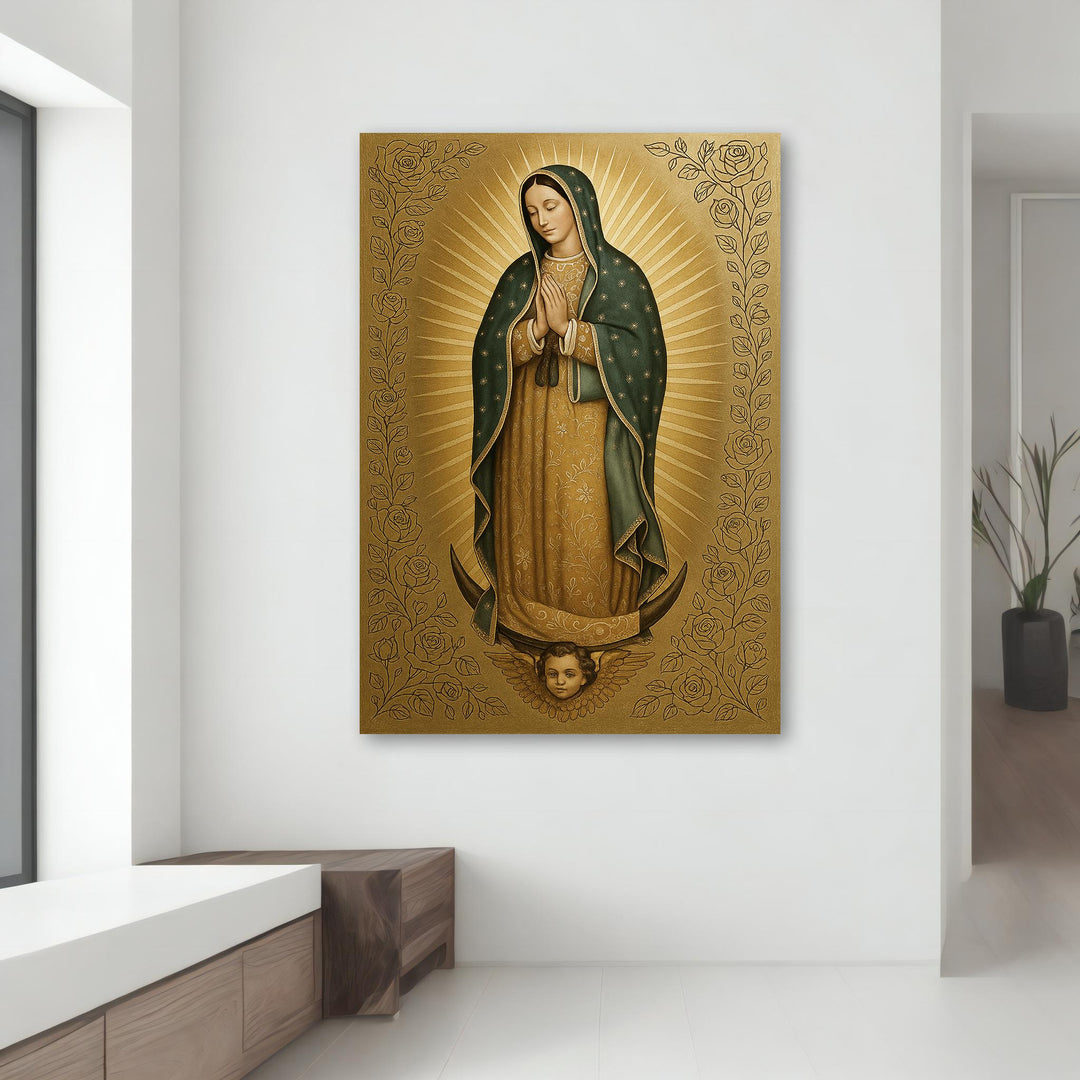Elegant Virgin of Guadalupe Catholic wall decor for home