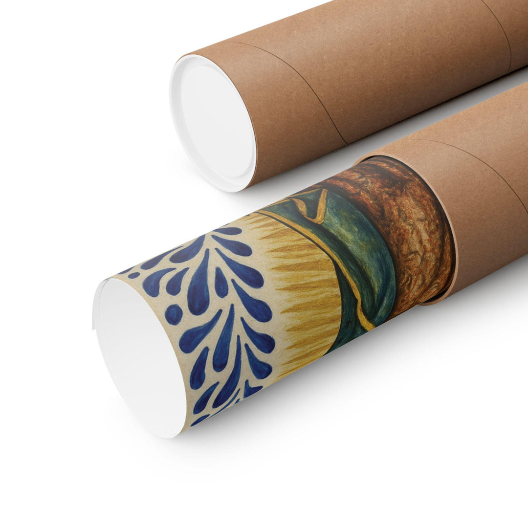 premium Talavera wall art featuring Guadalupe motif and borders