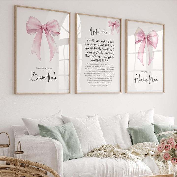 Nursery wall decor with Islamic motifs for Muslim girls