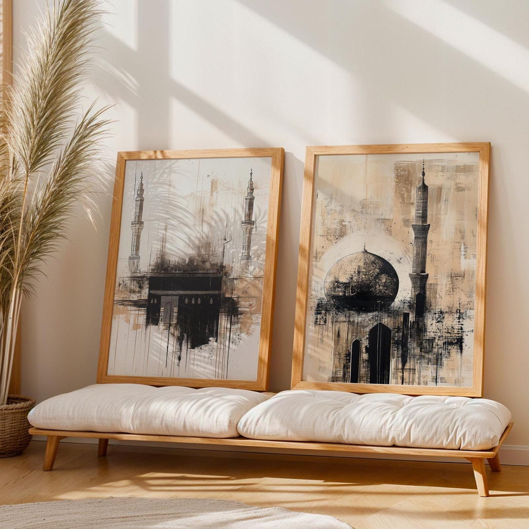 Elegant Ramadan wall art panel from a nine-piece collection ready to hang
