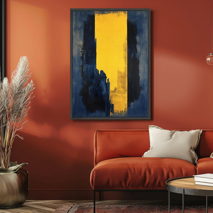 Abstract geometric wall art on premium canvas with vivid color