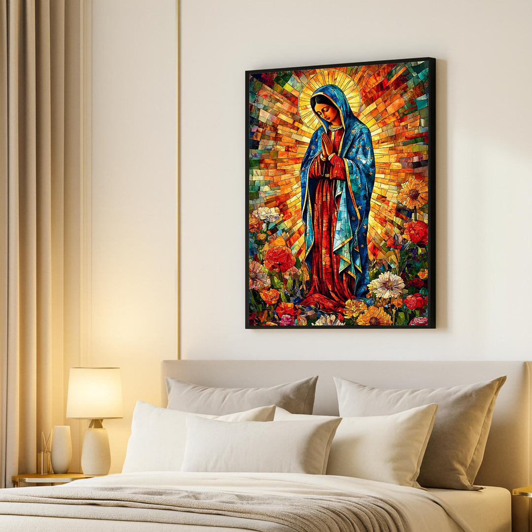 Our Lady of Guadalupe wall art packaged securely and ready to ship as a Marian gift