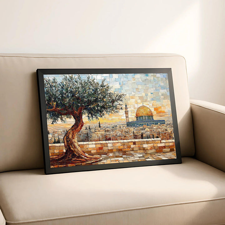 Premium wall decor for living room with sacred mosque theme