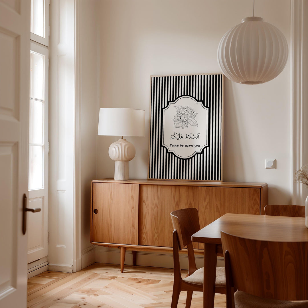 Unframed wall art print ready for framing in entryway or living space