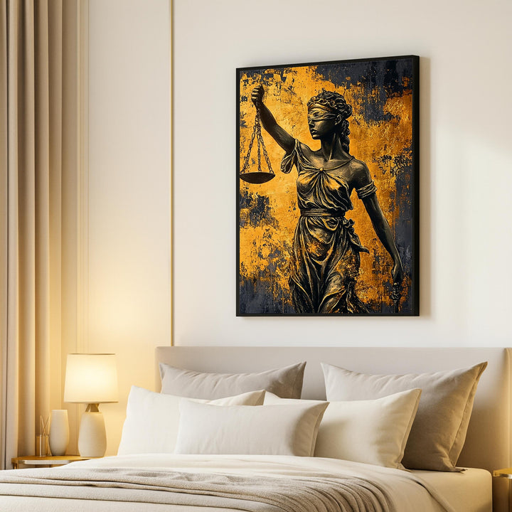 Premium wall art print for office spaces with justice theme