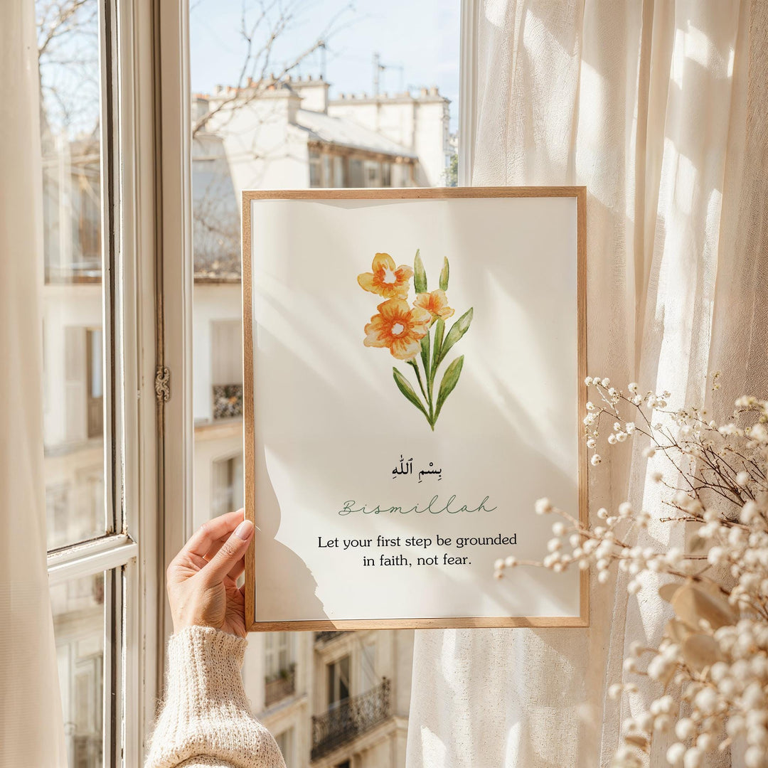 Warm neutral tones and elegant arabesque details in wall art