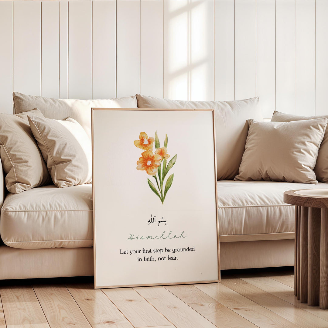 Intricate petals and arabesque patterns in the artwork