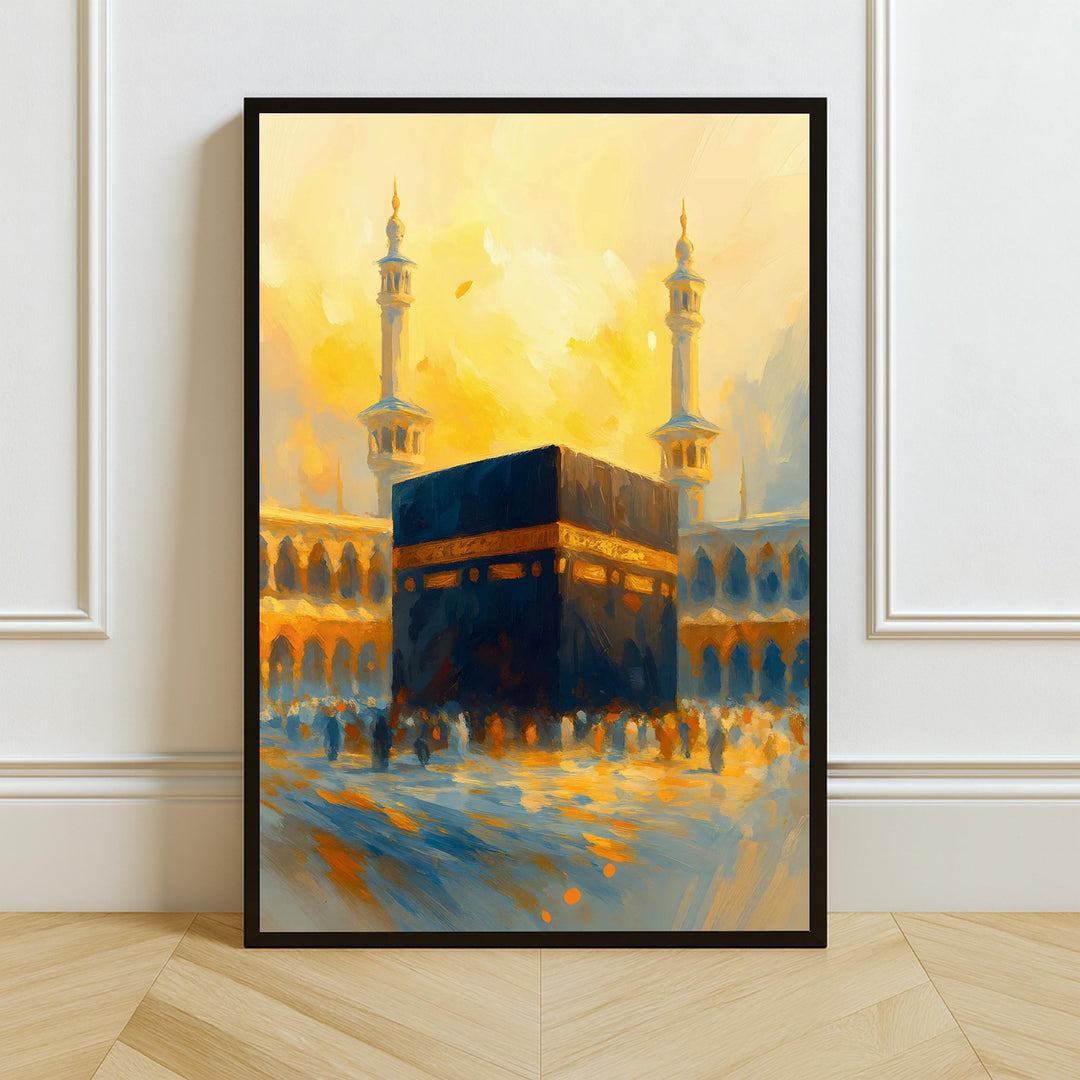 Close-up Kaaba oil painting art print on canvas