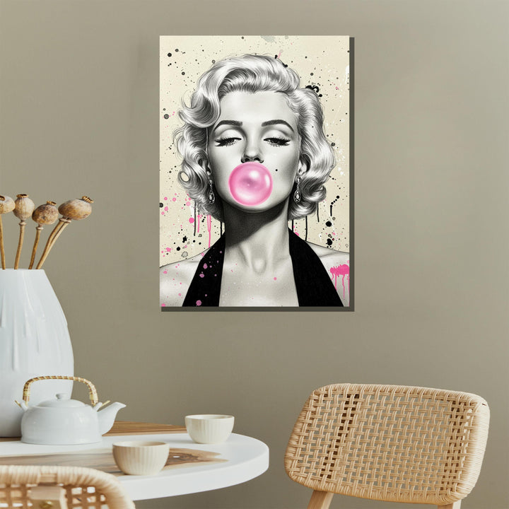 Statement wall art Marilyn Monroe pop art print on canvas for gallery wall styling
