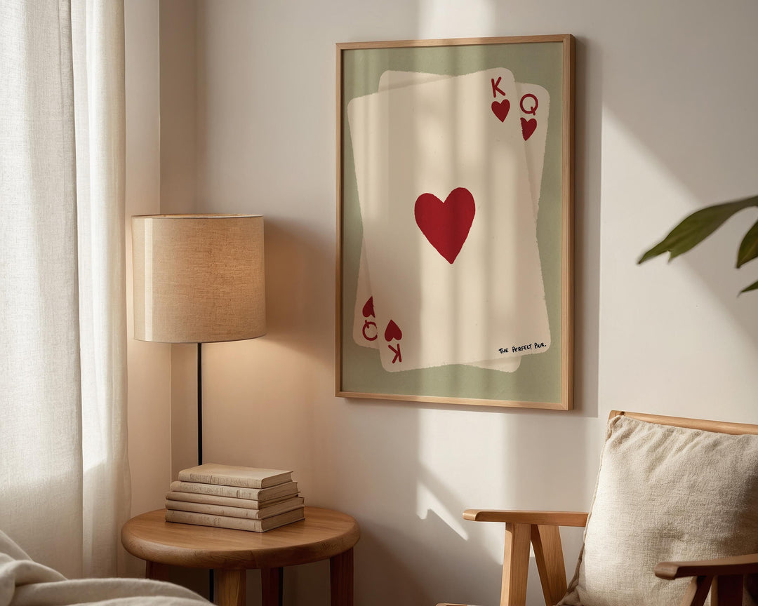 Premium stock art print with Queen of Hearts motif