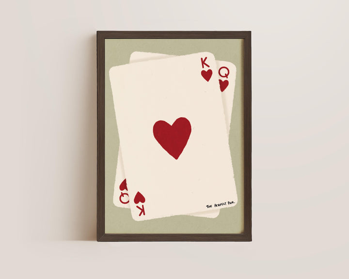 Elegant queen of hearts poster for modern bedroom decor
