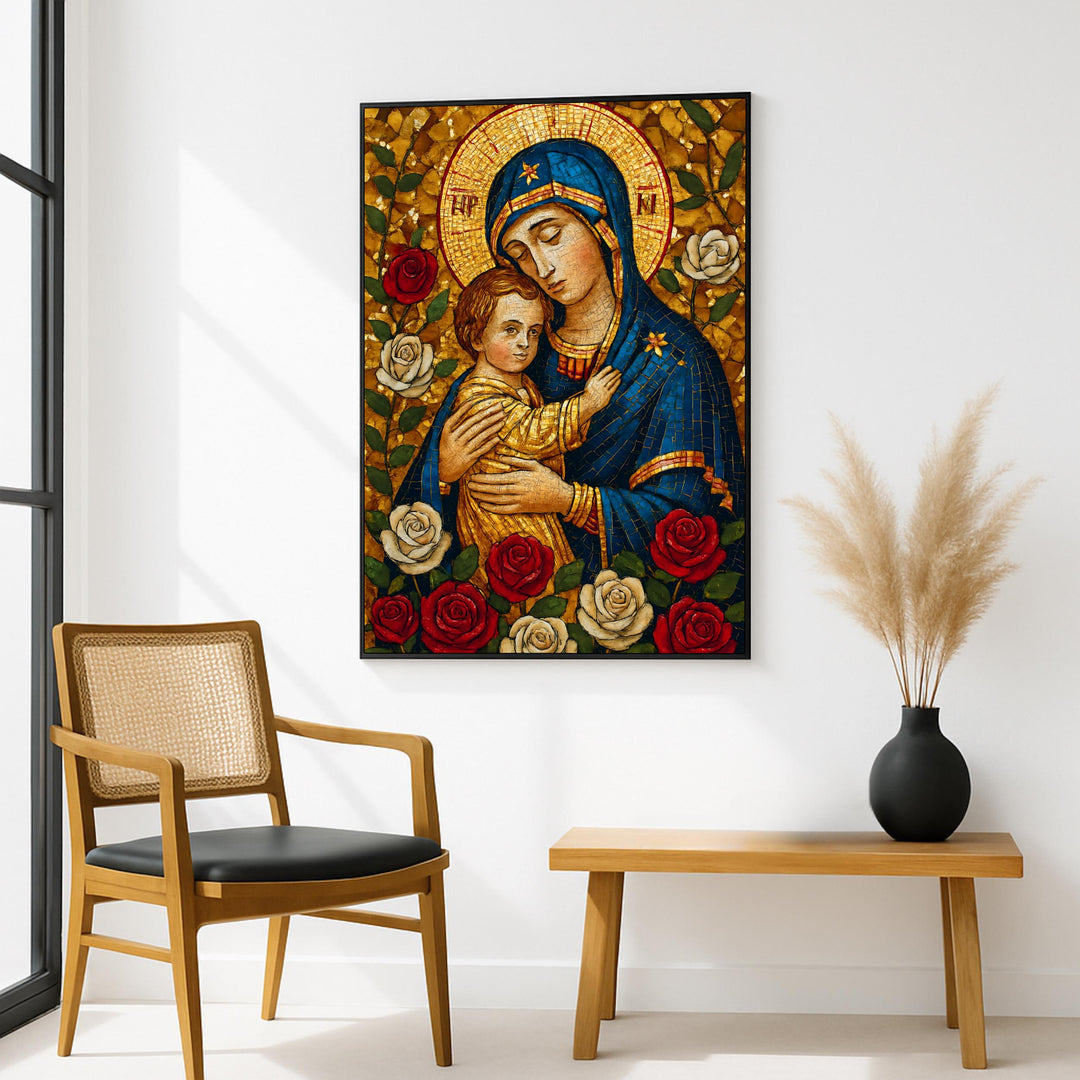 Elegant sacred art on canvas ready to frame