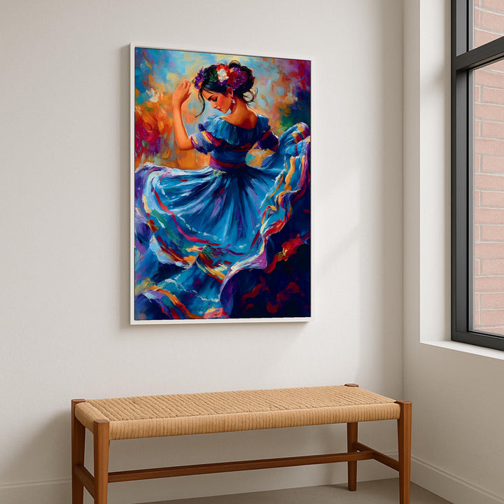 Edge of frame and vivid color on Mexican folklore artwork