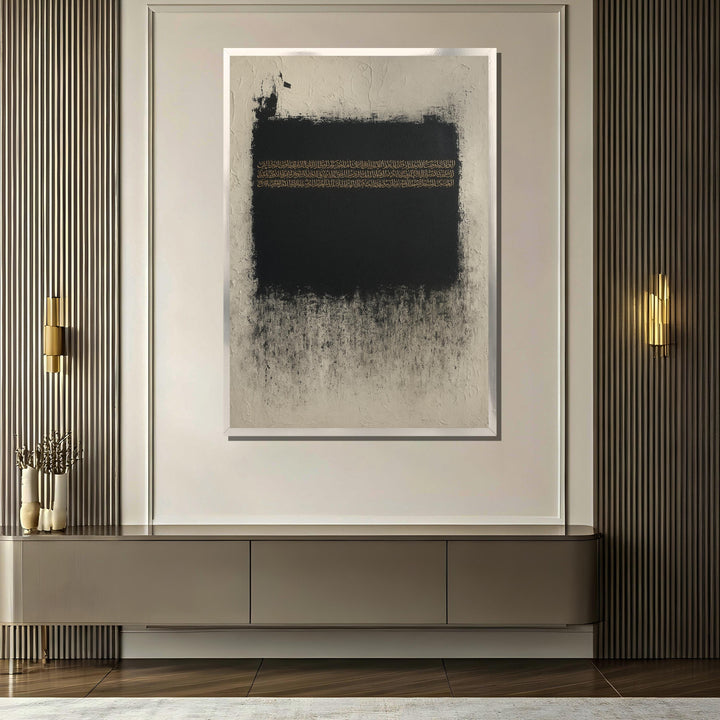 living room ready-to-hang islamic canvas wall art in neutral palette