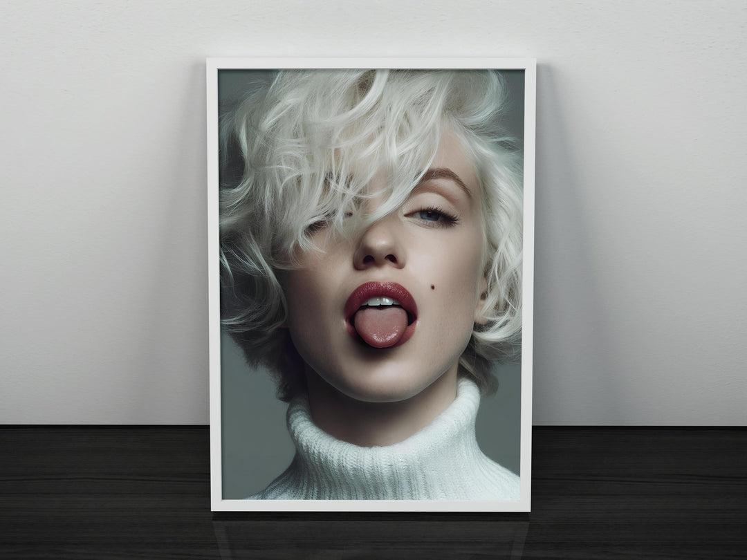 High-contrast Marilyn Monroe portrait on canvas for gallery walls
