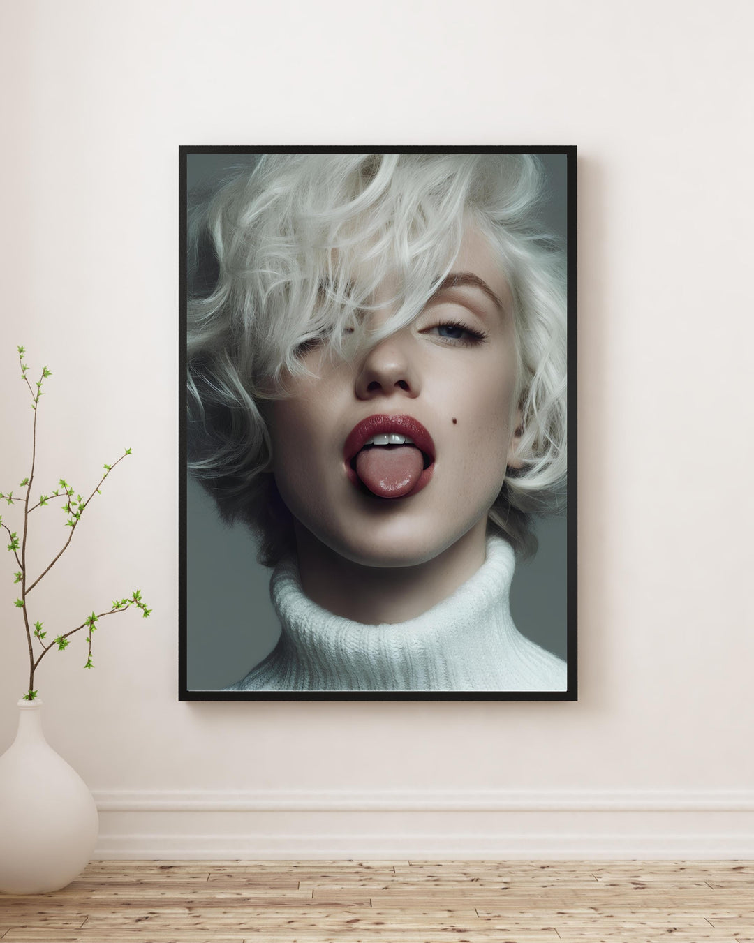 Marilyn Monroe pop art canvas portrait on premium gallery wrap