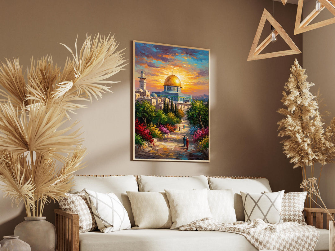 Palestine-inspired Islamic art piece suitable for framing