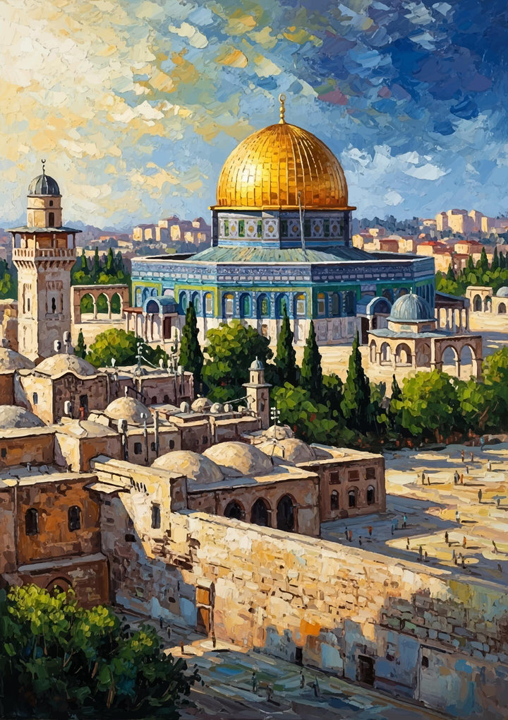 Museum-quality Jerusalem landmark print for premium decor