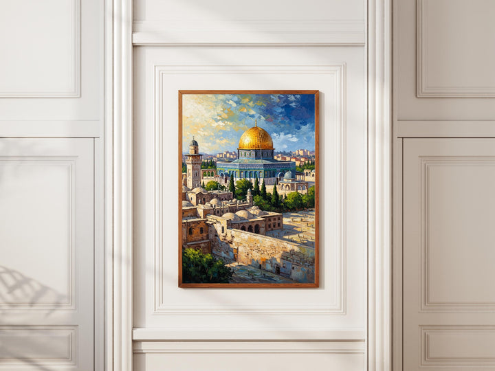 Architectural detail of Dome of the Rock in warm tones wall print