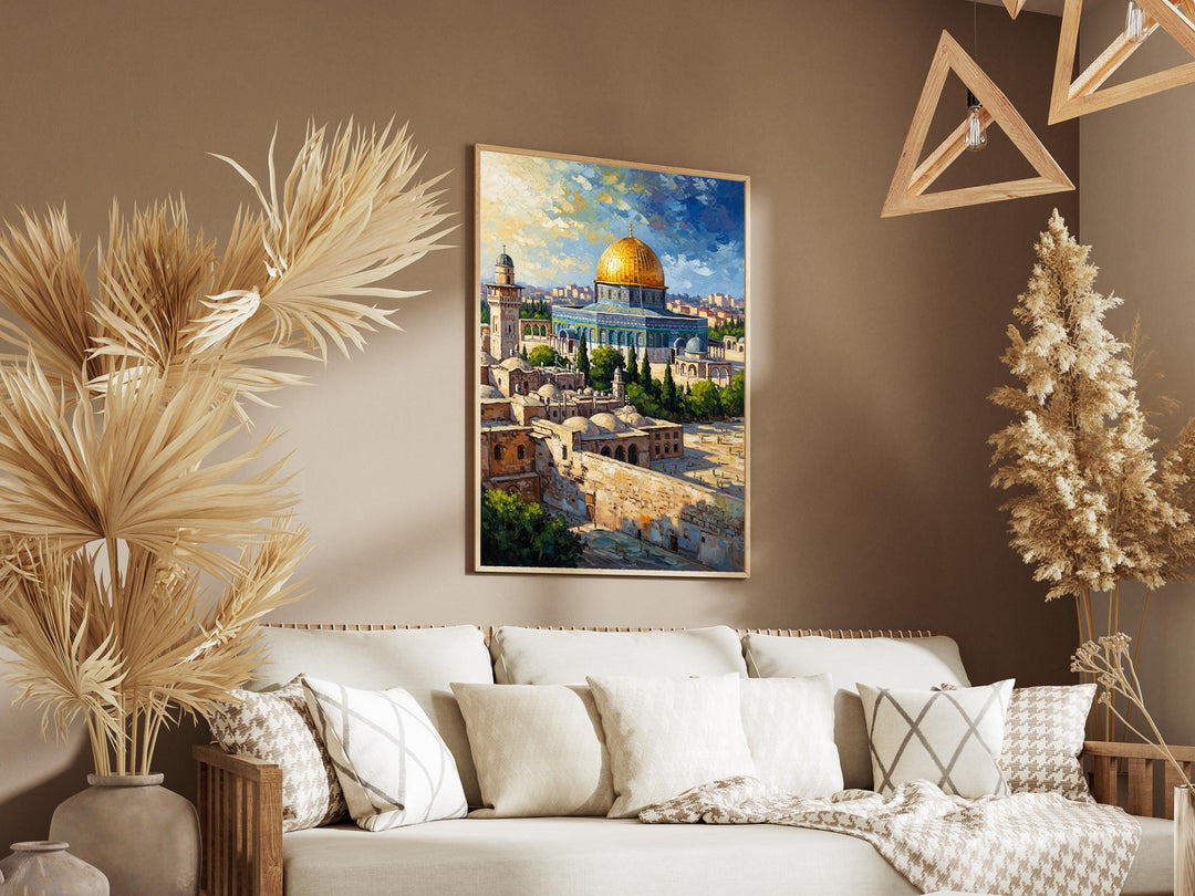 Decorative Islamic art piece with ornate golden dome aesthetic