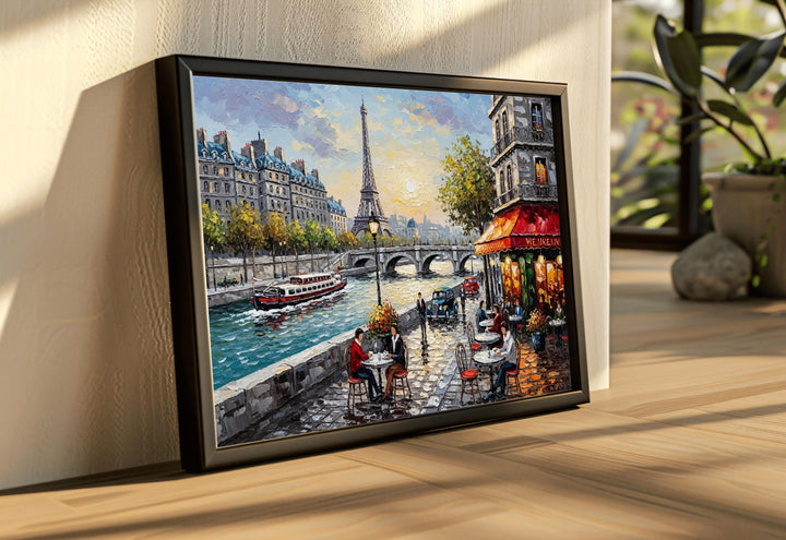 eiffel tower twilight scene canvas art for living room decor