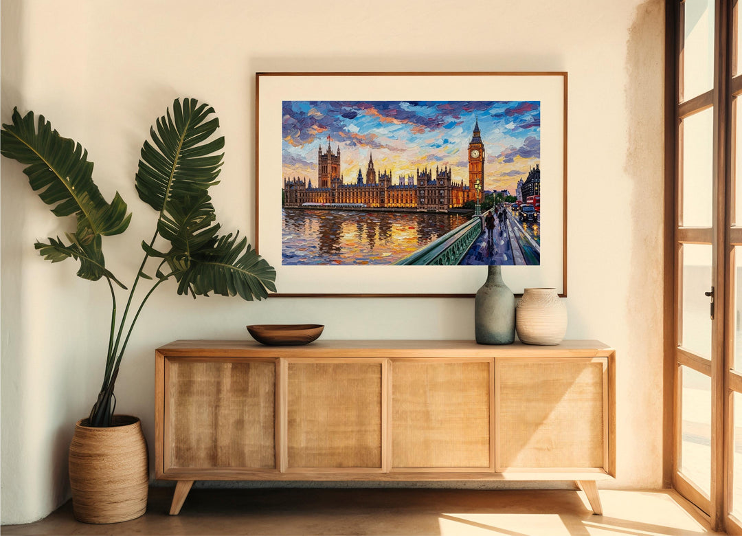 London travel wall art print for living room decor