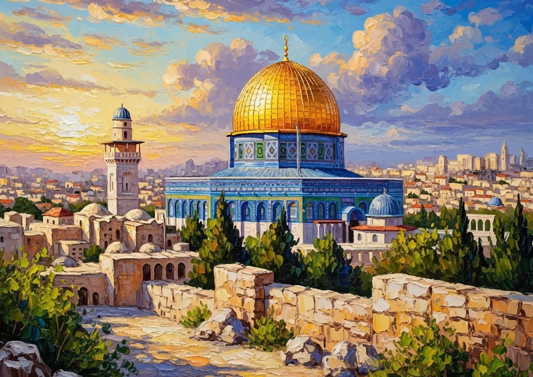 Gallery-ready Dome of the Rock wall piece – bold yet refined