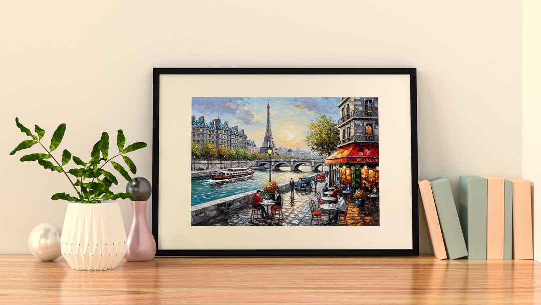 textured brushwork eiffel tower paris art on canvas