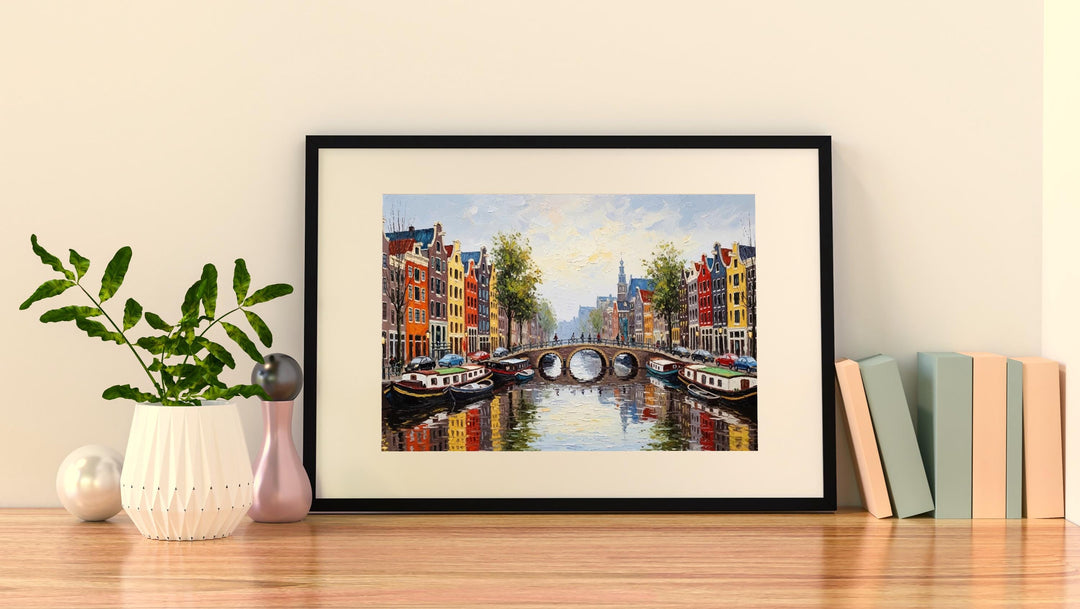 Travel-inspired wall art celebrating Amsterdam and Dutch culture