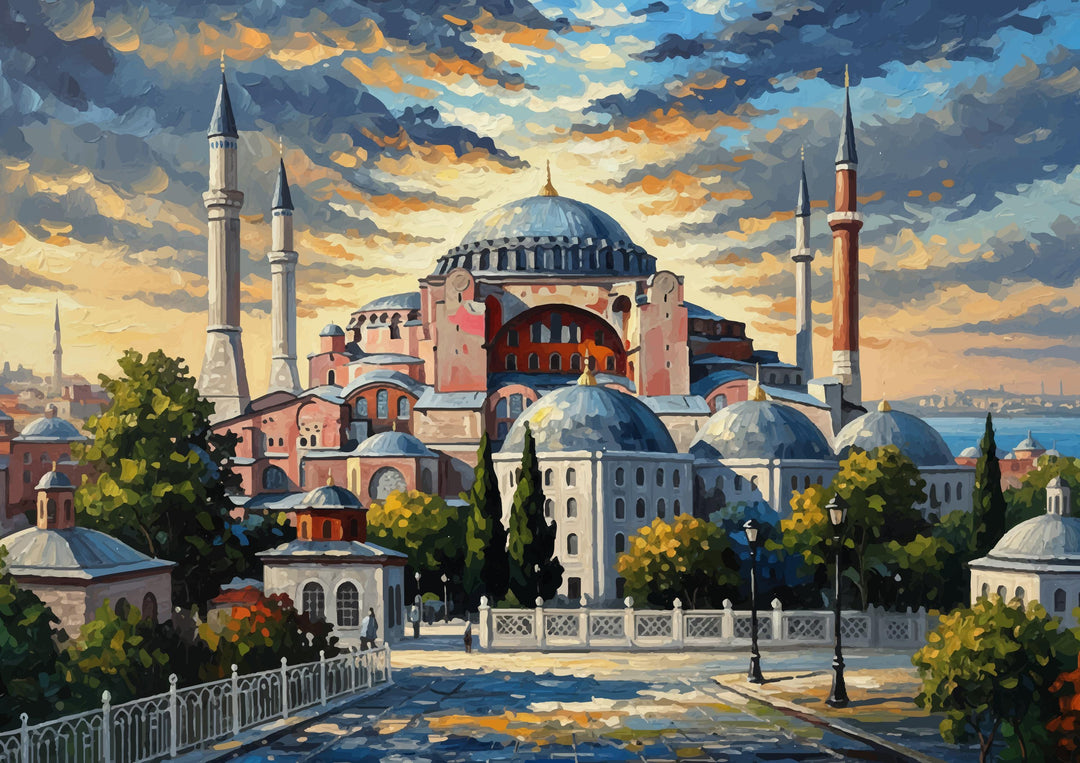 Istanbul landmark art print for home decor