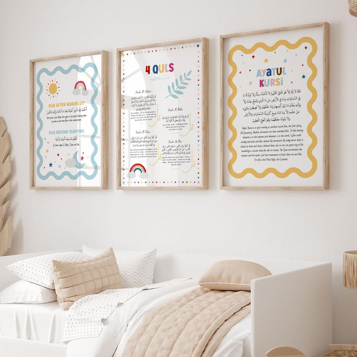 Framable poster for kids: bright Muslim wall art