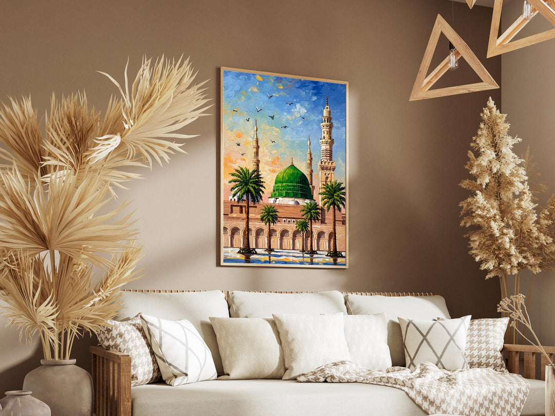 Decorative wall art for living spaces with Islamic heritage