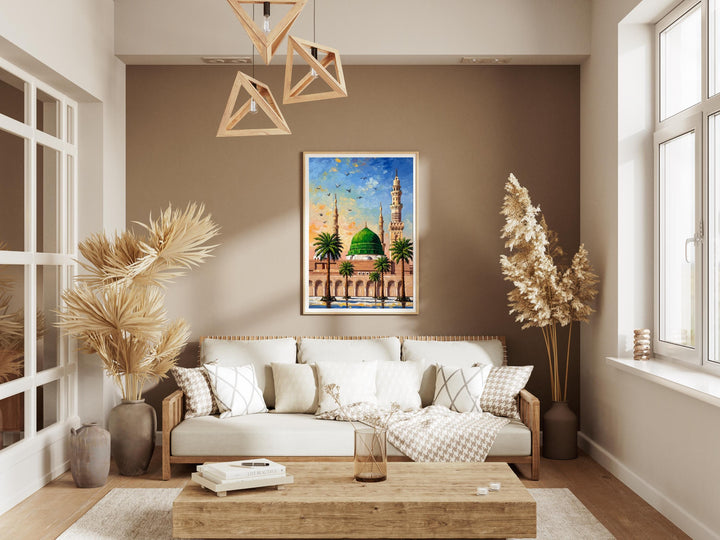 Detail of textured oil-painting finish on wall art