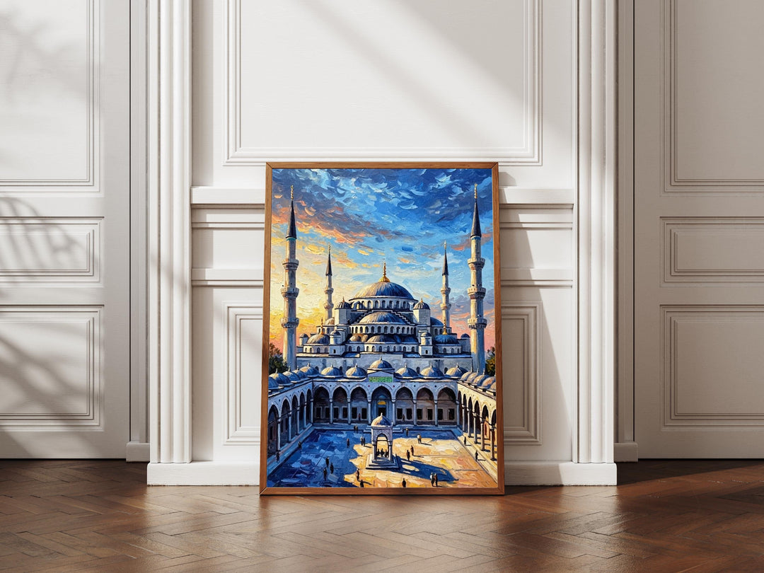 Istanbul Sultanahmet exterior with blue tones in canvas wall art