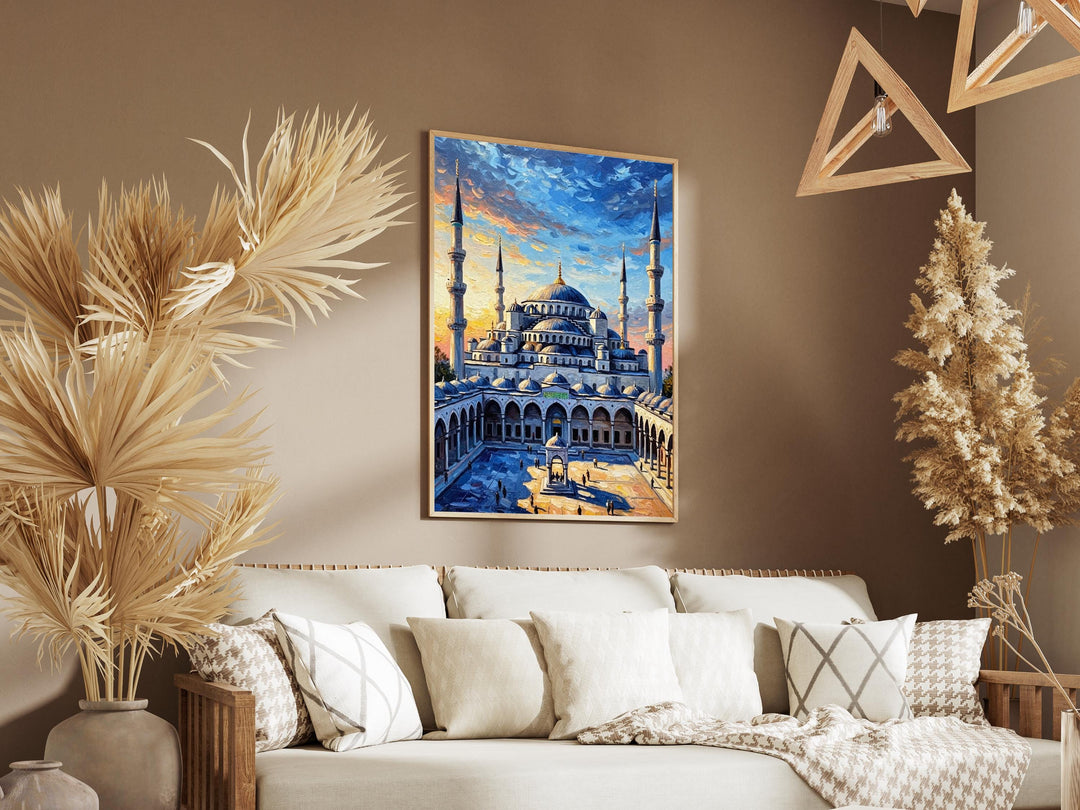 Moody Ottoman architecture study in canvas wall art