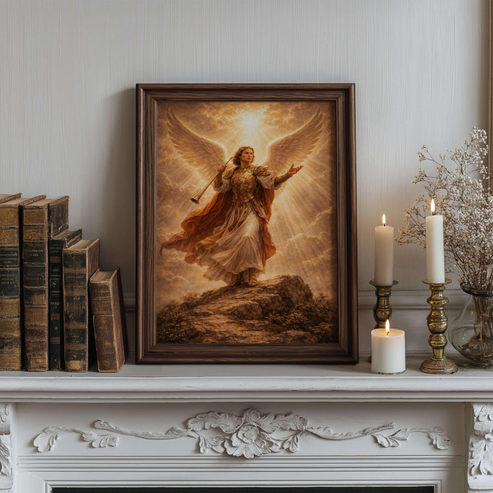 Holy Archangel Gabriel wall art for prayer corner