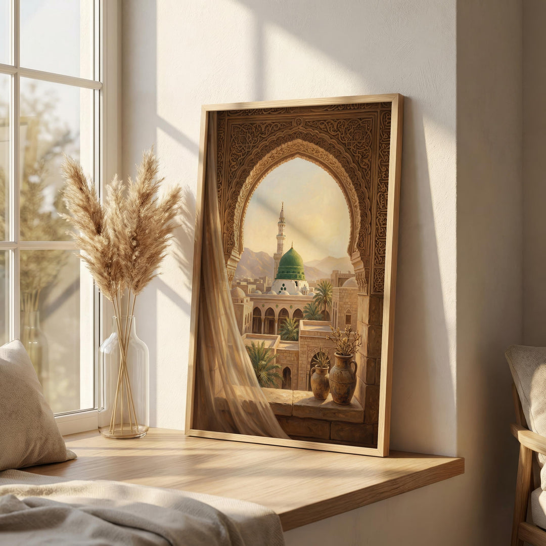 Islamic arch window motif in Medina wall art print