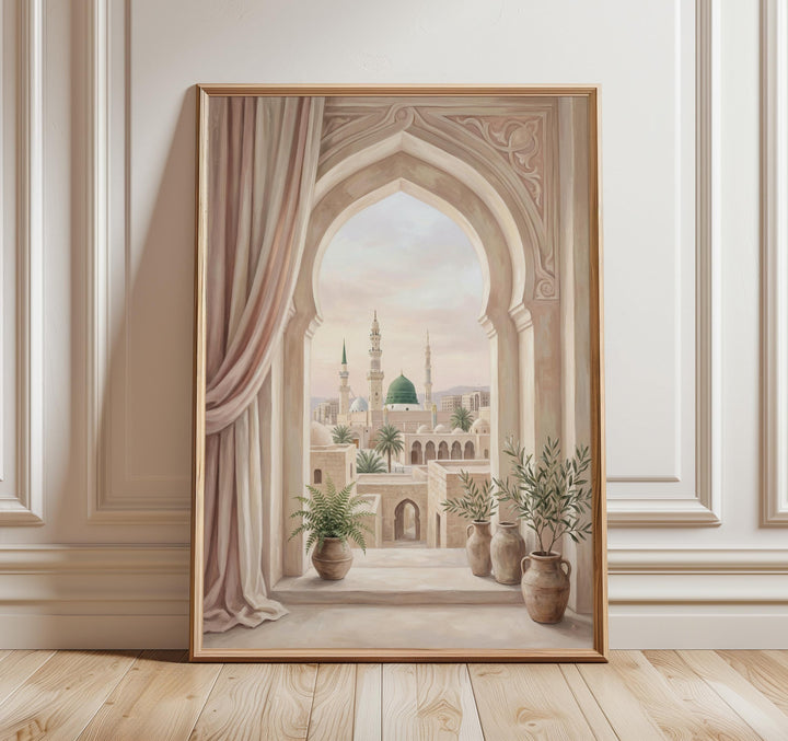 Medina Archway wall art in blush tones with soft neutral backdrop