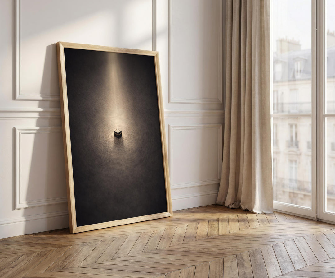 Islamic wall art Mecca-inspired design on light neutral background
