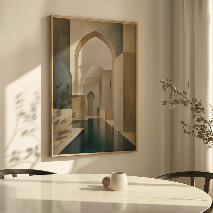 Minimalist Islamic design wall art in neutral tones for living spaces