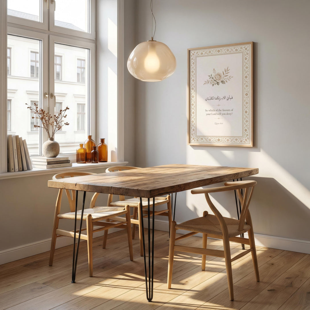Product shot showing layout and color tones of the wall art print
