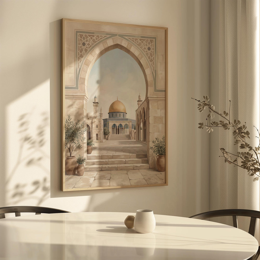 Fine art print of Al Aqsa Mosque exterior arch design