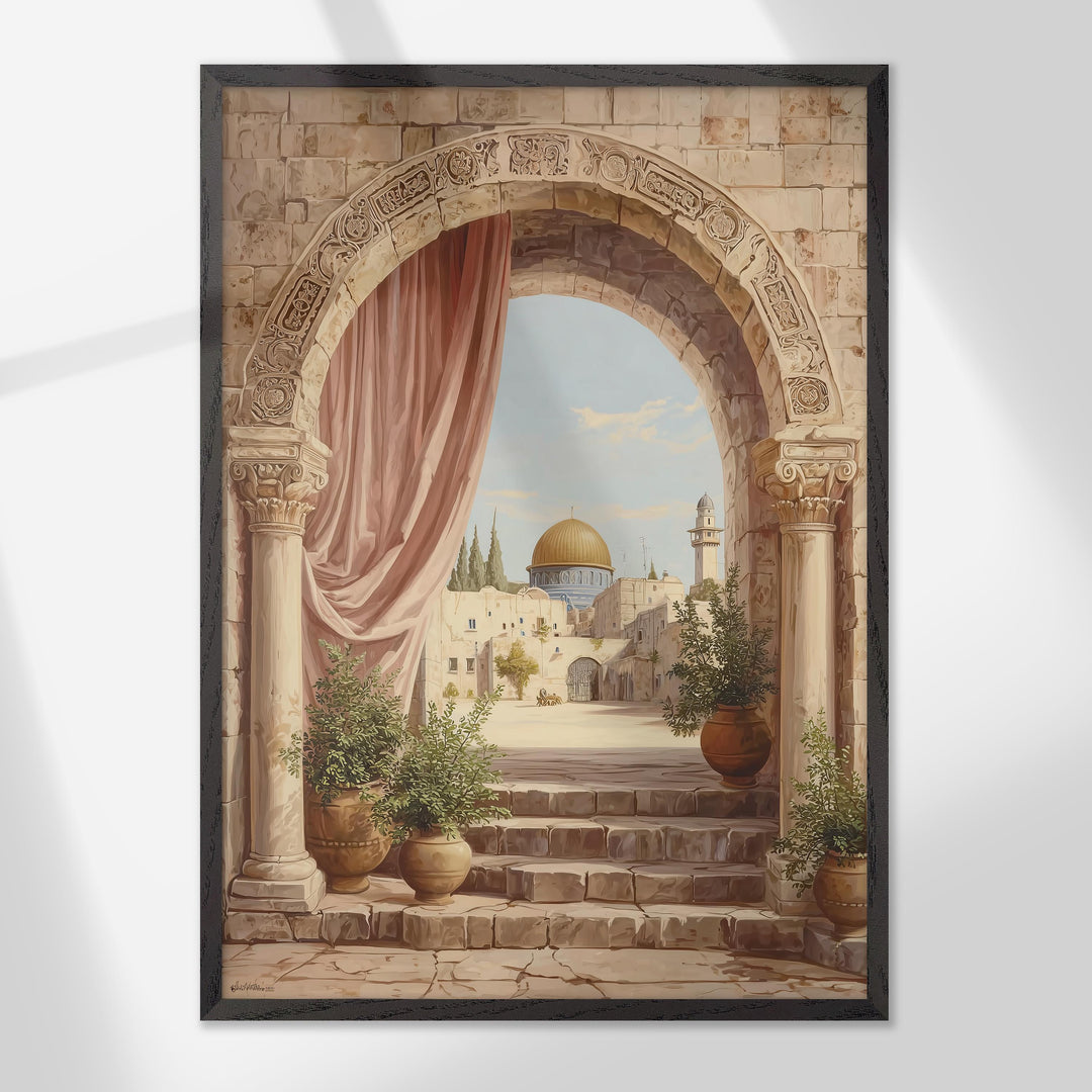 Three-piece Islamic wall art set designed to create a balanced gallery wall