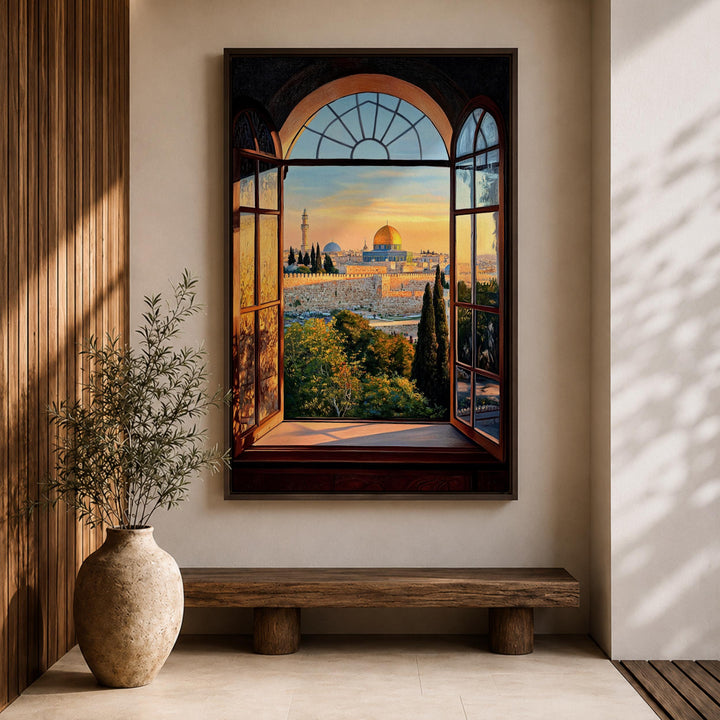 Museum-grade canvas wall art with durable frame closeup