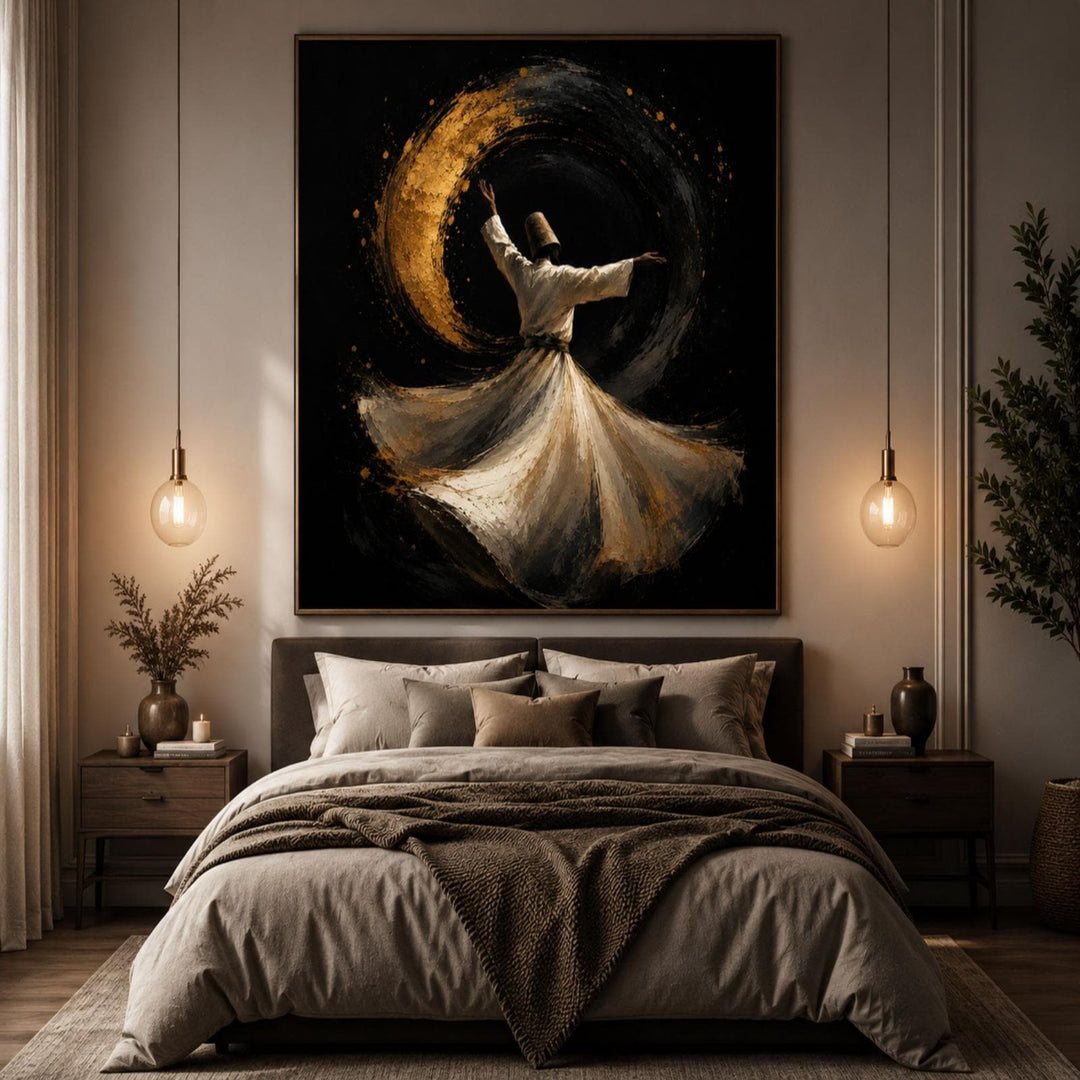contemporary islamic art print for living room or meditation space