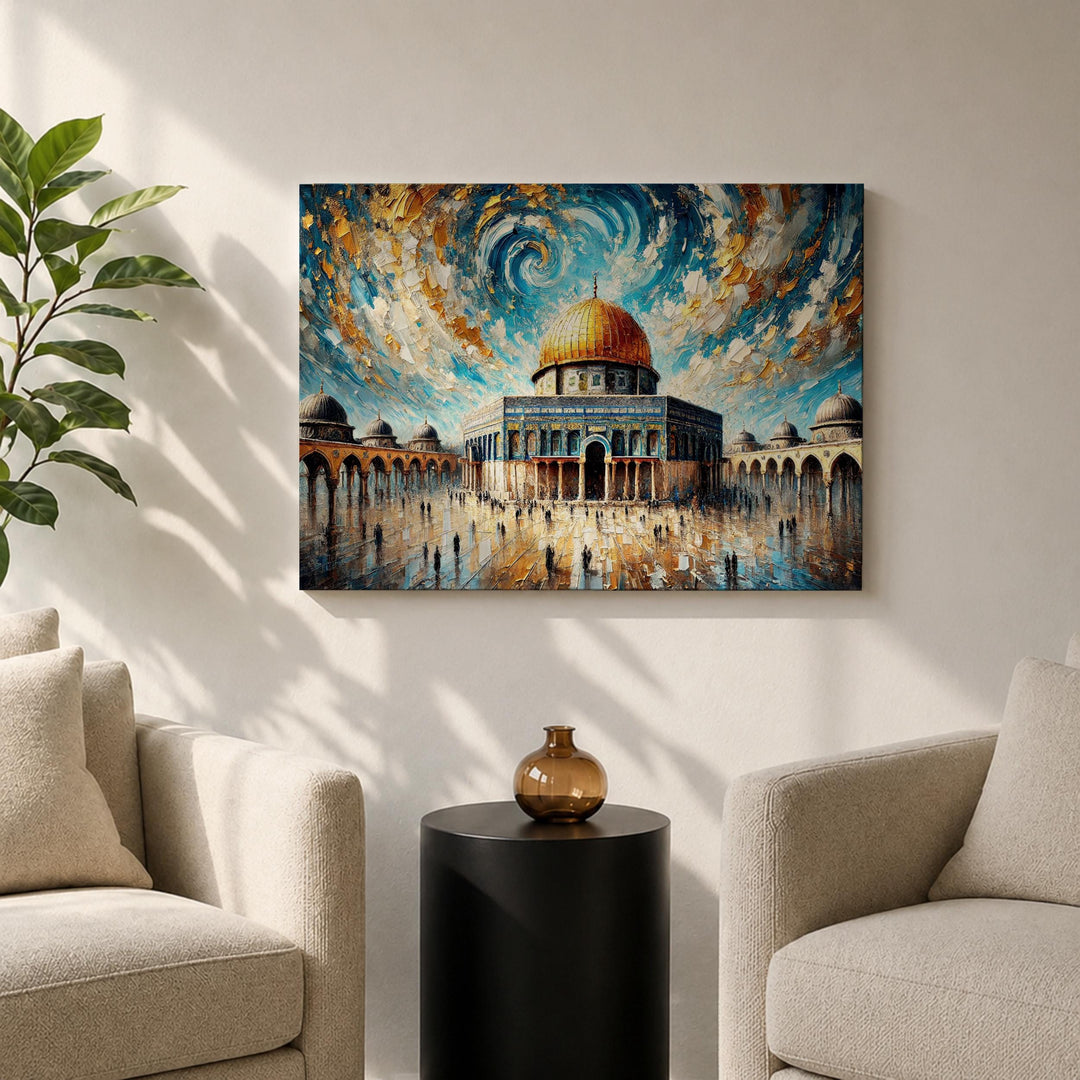 Gallery-ready Dome of the Rock wall art in sturdy frame