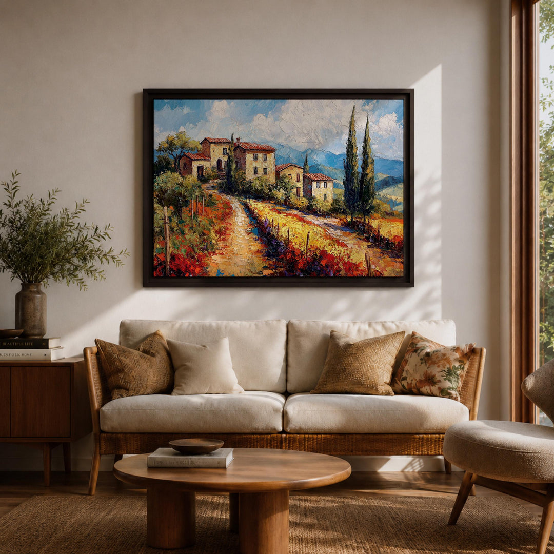 Museum-style canvas print with dramatic textures